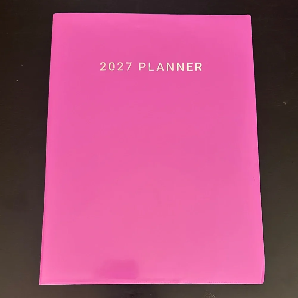 2027 Planner large Pink Hardcover Notebook